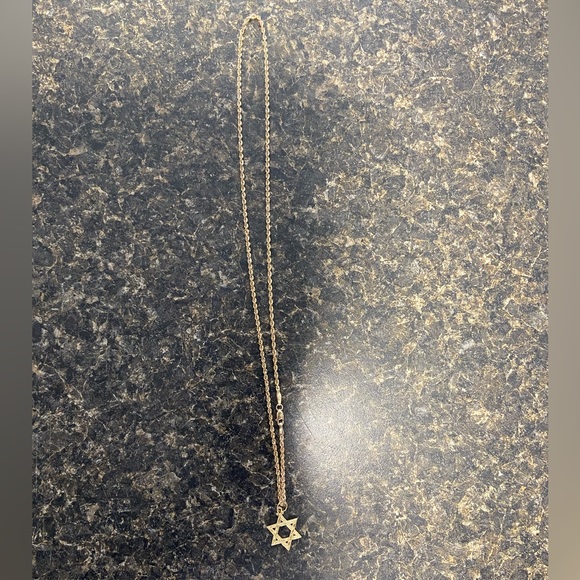 REAL 2mm 10k ROPE GOLD CHAIN 20 INCHES & AND REAL 14k STAR OF DAVID ✡️ STAMPED - Picture 15 of 16